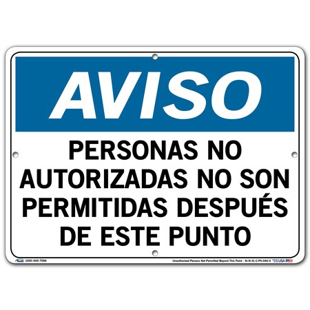 Vestil Polystyrene Sign, 10-1/2" Height, 14-1/2" Width, Polystyrene, Rectangle, Spanish SI-N-31-C-PS-040-S